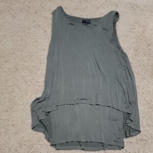 The Limited Green Asymmetrical Tank Top